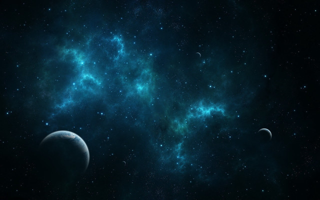 Space scene planets stars background #2 free wallpaper for desktop - medium preview image