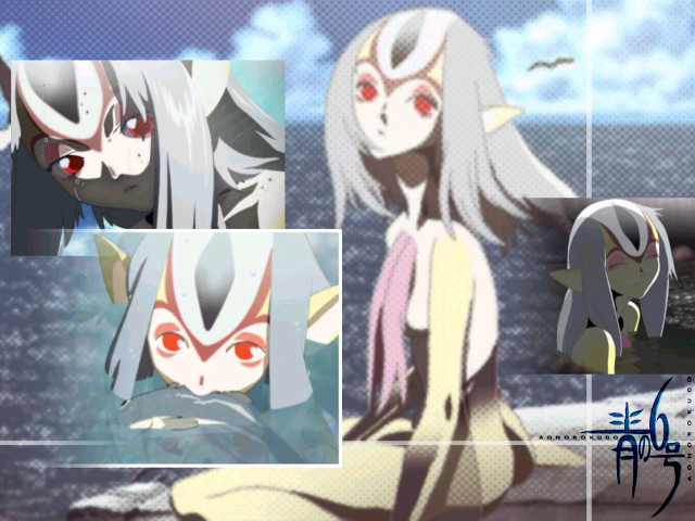 Girl red eyes long hair #2 free wallpaper for desktop - medium preview image