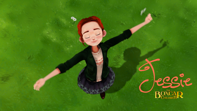 Woman sitting grass arms outstretched free wallpaper for desktop - medium preview image