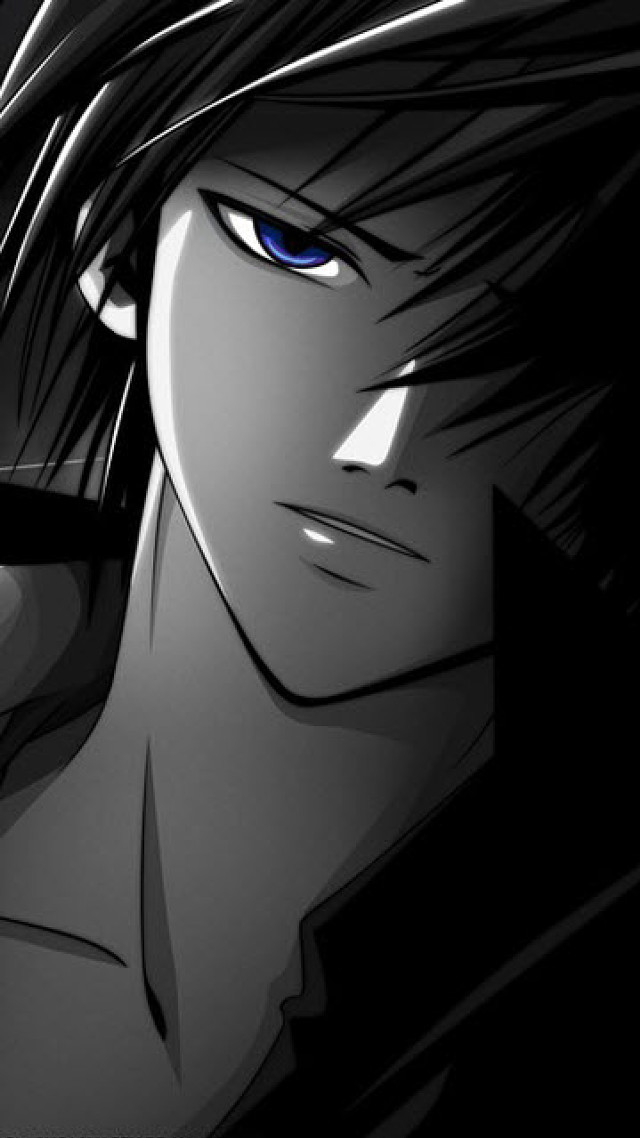 Man blue eyes black jacket free wallpaper for mobile - medium preview image