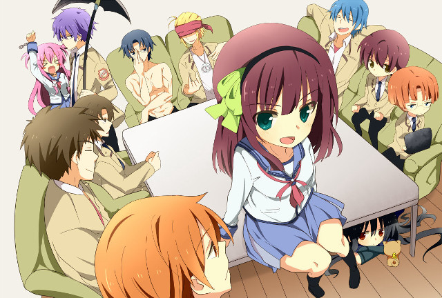 Group people table umbrellas girl free wallpaper for desktop - medium preview image