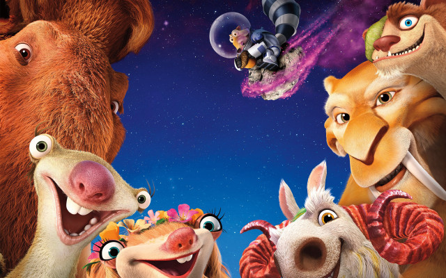 Cartoon animals sky background stars free wallpaper for desktop - medium preview image