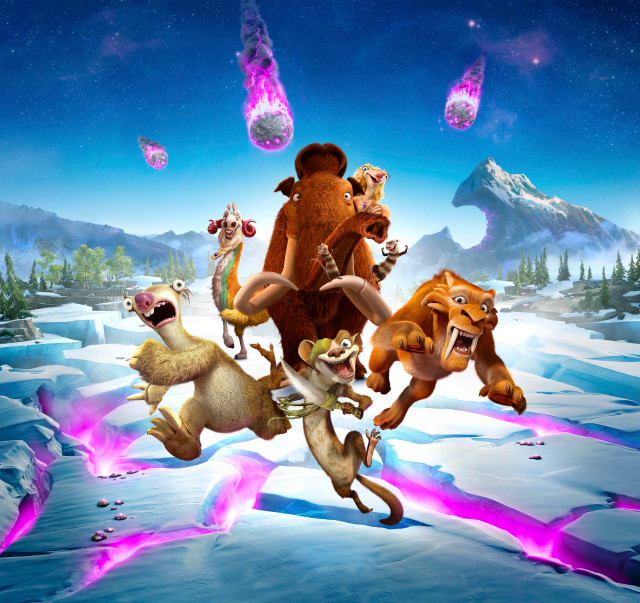 Animated animals running snow field free wallpaper for tablet - medium preview image