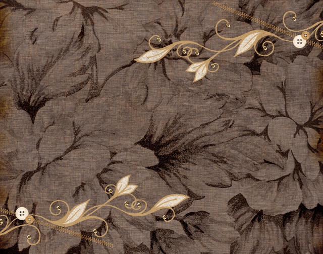 Brown white flower fabric gold free wallpaper for desktop - medium preview image