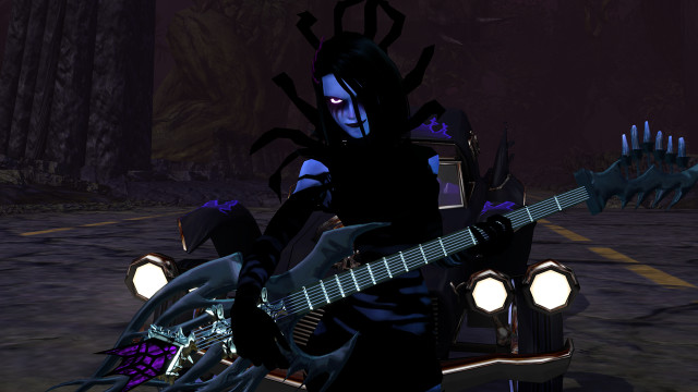 Man guitar demon shoulder music free wallpaper for desktop - medium preview image