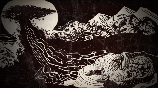 Black white mountain bike person free wallpaper for desktop - medium preview image