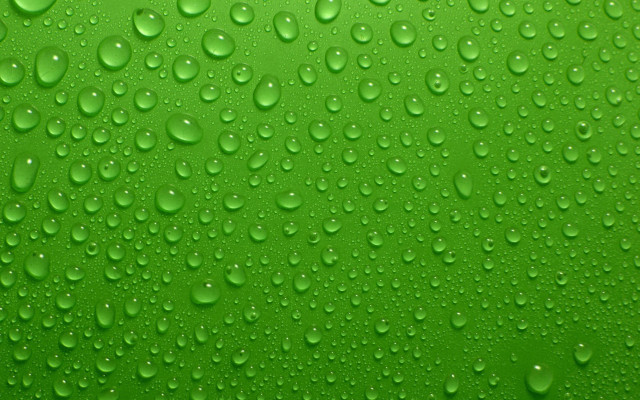 Green background water drops green free wallpaper for desktop - medium preview image