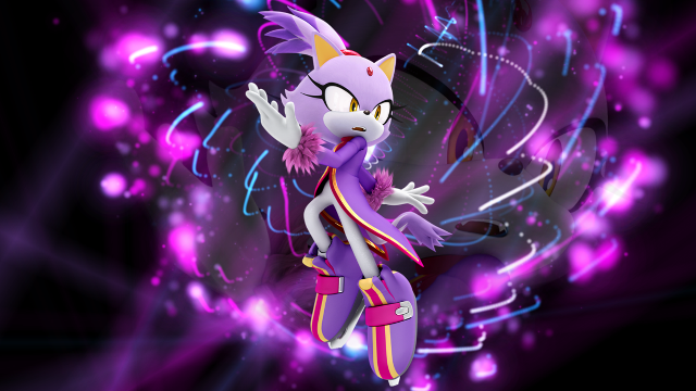 Cartoon character purple outfit cat free wallpaper for desktop - medium preview image