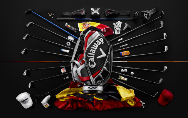 Golf equipment black surface red free wallpaper for desktop - medium preview image