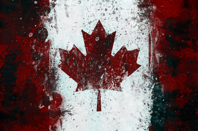 Canadian flag maple leaf water free wallpaper for desktop - medium preview image