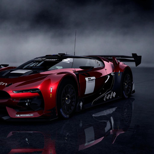 Red sports car dark room #44 free wallpaper for tablet - medium preview image