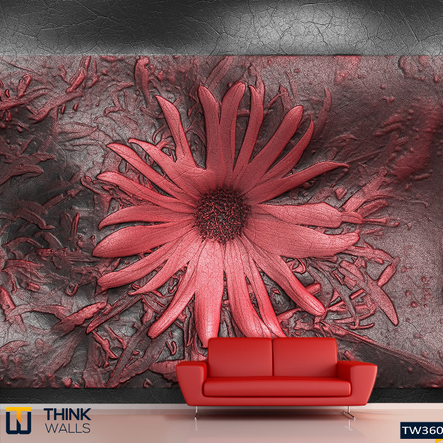 Red couch wall flower side free wallpaper for tablet - medium preview image