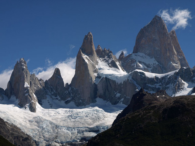 Snowy mountain range clouds sky free wallpaper for desktop - medium preview image