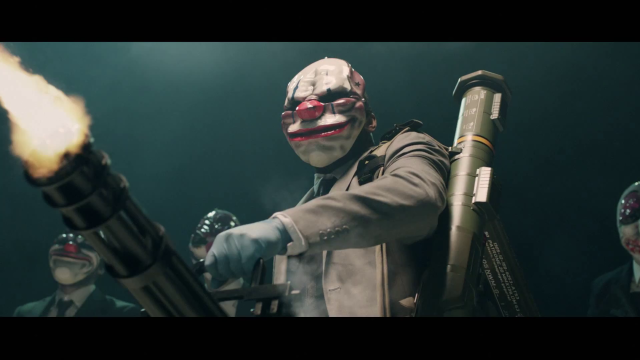 Clown mask gun flame men free wallpaper for desktop - medium preview image