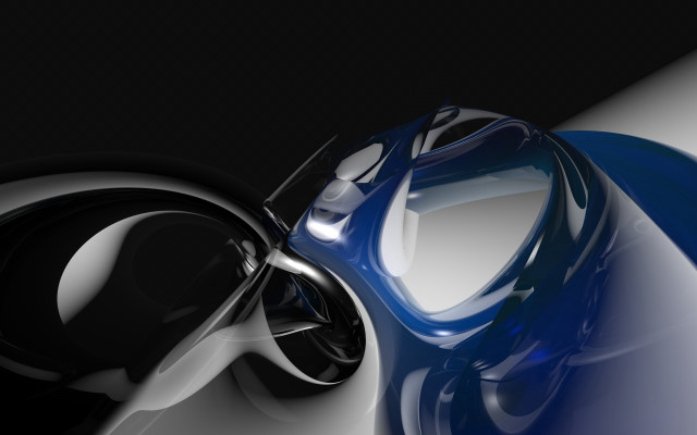 Blue white object black background free wallpaper for desktop - medium preview image