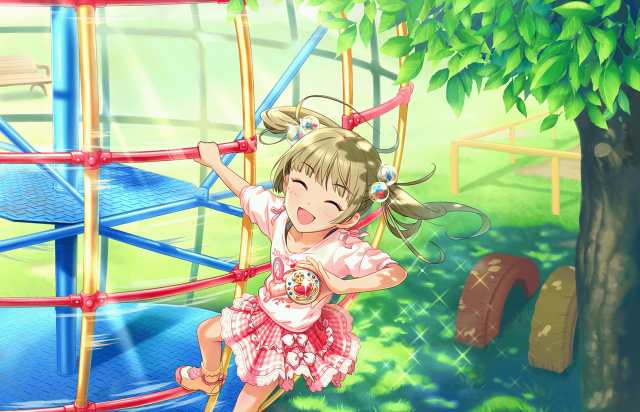 Girl pink dress climbing rope free wallpaper for desktop - medium preview image