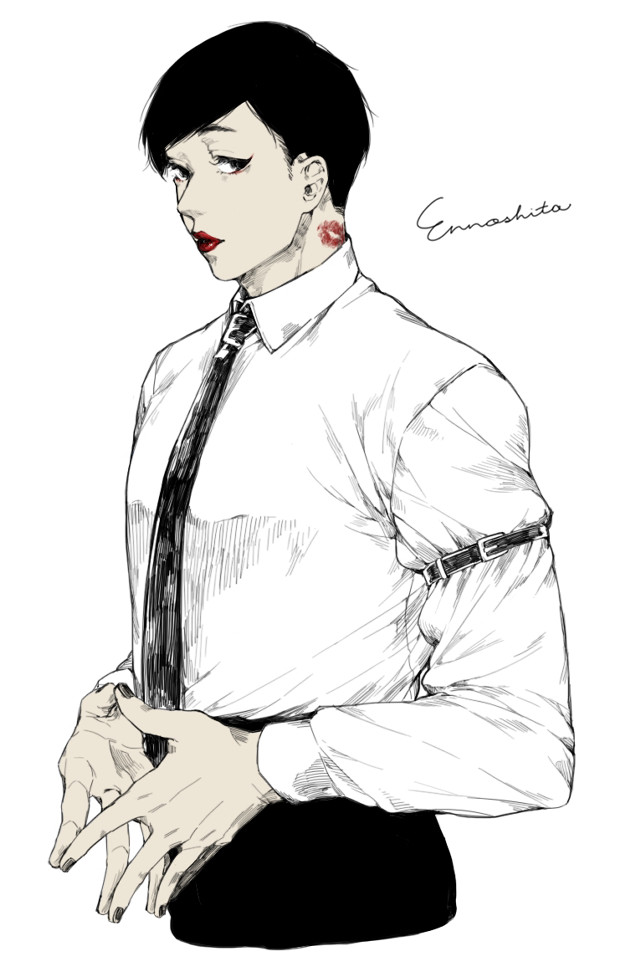 Woman tie crossed hands madhouse free wallpaper for mobile - medium preview image