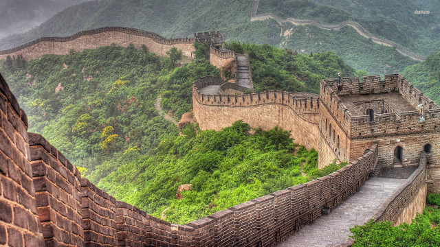 Great wall china mountain cloudy #2 free wallpaper for desktop - medium preview image