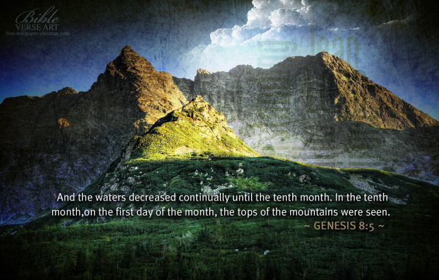 Mountain bible verse sky clouds free wallpaper for desktop - medium preview image