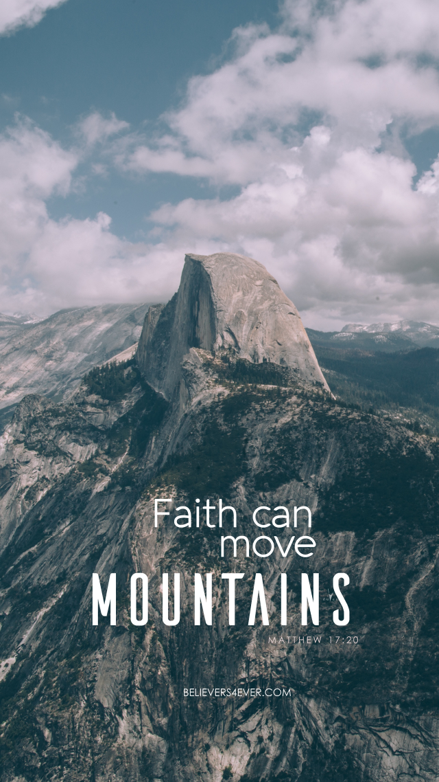 Mountain sky quote faith can free wallpaper for mobile - medium preview image
