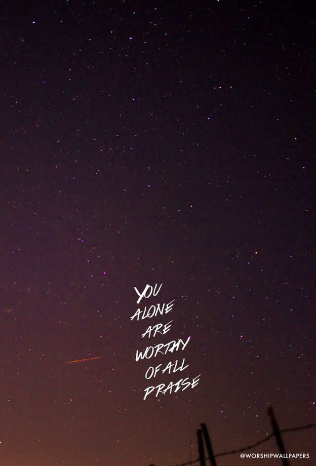 Night sky stars quote worthy free wallpaper for mobile - medium preview image