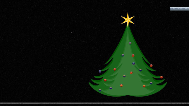 Christmas tree star night black free wallpaper for desktop - medium preview image