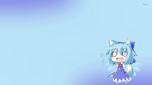 Cartoon character blue background cat free wallpaper for desktop - medium preview image