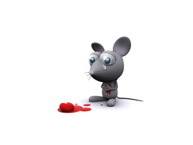 Cartoon mouse bloody face red free wallpaper for desktop - medium preview image