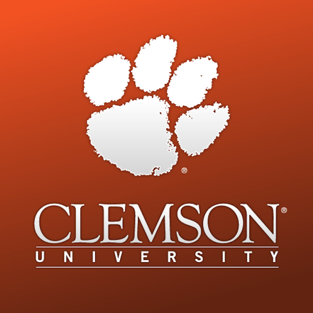 Clemson university logo red background free wallpaper for tablet - medium preview image