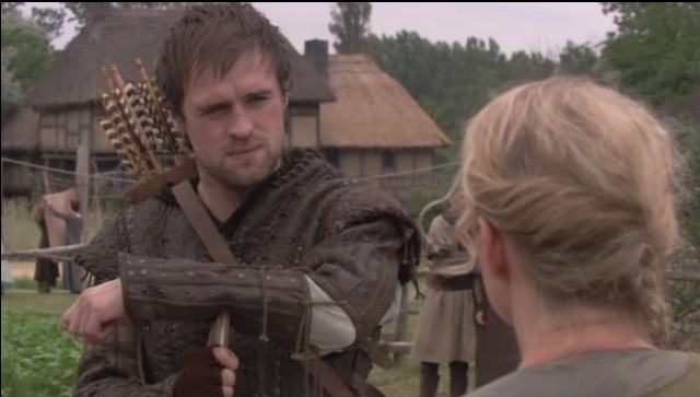 Medieval man bow arrow woman free wallpaper for desktop - medium preview image