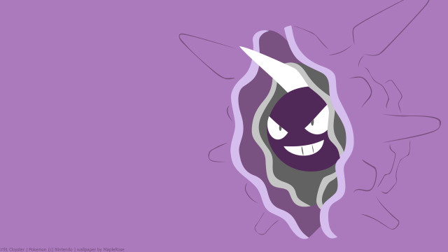Purple black cartoon character smile free wallpaper for desktop - medium preview image