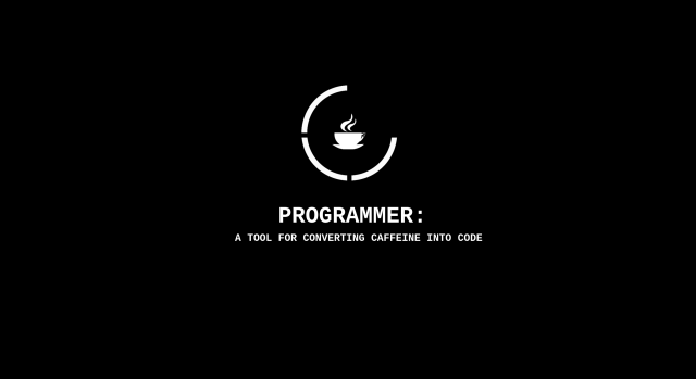 Coffee cup black white programming free wallpaper for desktop - medium preview image