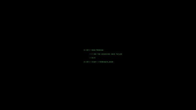 Dark background green text message free wallpaper for desktop - medium preview image