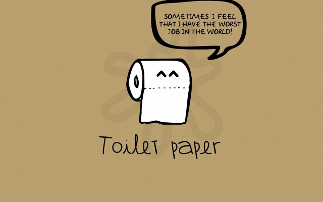 Cartoon toilet paper speech bubble free wallpaper for desktop - medium preview image
