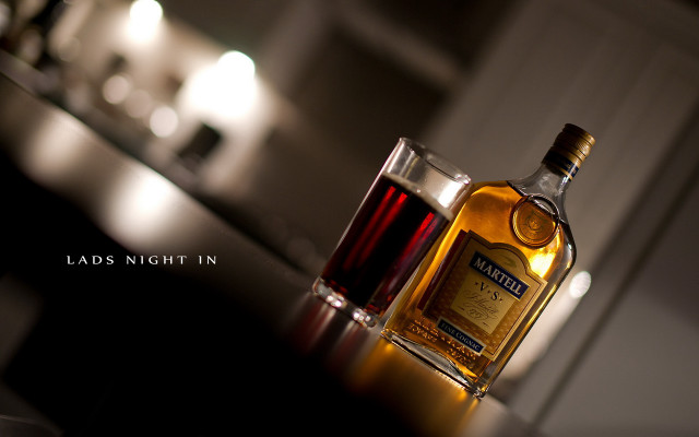 Whiskey bottle wine glass candle free wallpaper for desktop - medium preview image