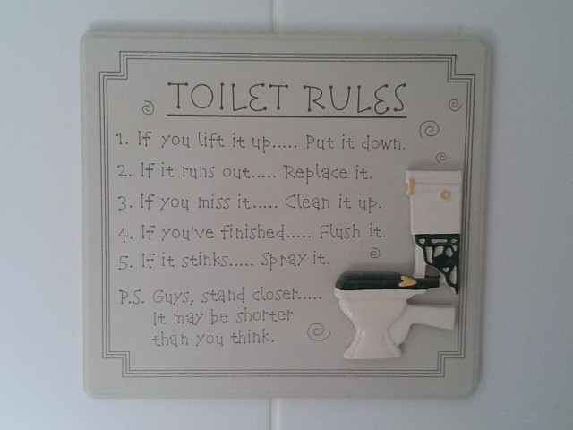 Toilet rules sign wall sink free wallpaper for desktop - medium preview image