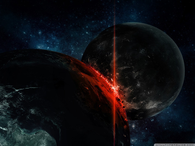 Space red light black object #2 free wallpaper for desktop - medium preview image