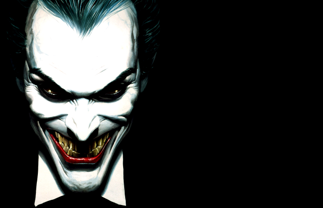 Joker closeup tie black background free wallpaper for desktop - medium preview image