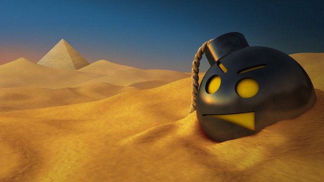 Helmet desert pyramids blue sky free wallpaper for desktop - medium preview image