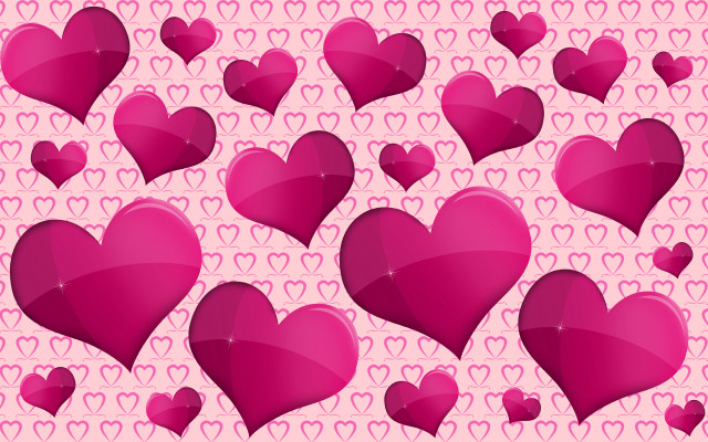 Hearts pink background pattern love free wallpaper for desktop - medium preview image