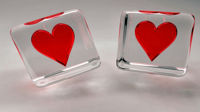 Glass blocks heart table gray free wallpaper for desktop - medium preview image