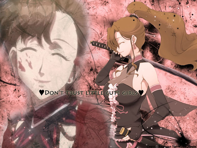 Anime couple guns caption dont free wallpaper for desktop - medium preview image