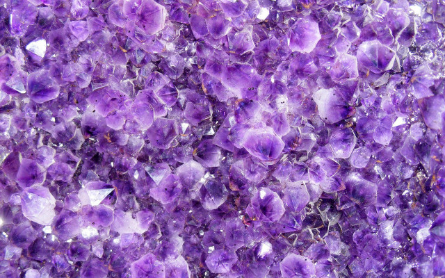 Purple rock crystals closeup white #2 free wallpaper for desktop - medium preview image