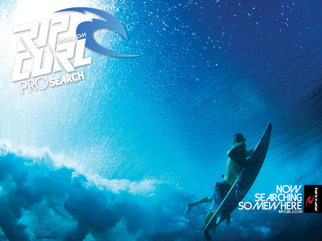 Man riding surfboard under wave free wallpaper for desktop - medium preview image