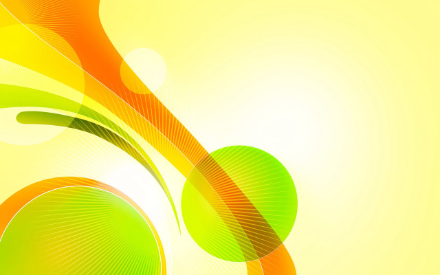 Green orange abstract circles lines free wallpaper for desktop - medium preview image