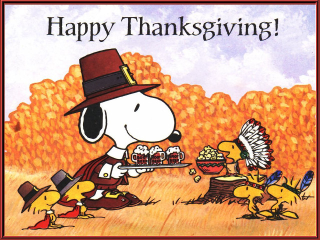 Charlie brown thanksgiving turkey pilgrim free wallpaper for desktop - medium preview image