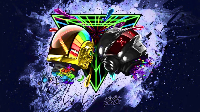 Colorful helmet paint splash cyberpunk free wallpaper for desktop - medium preview image