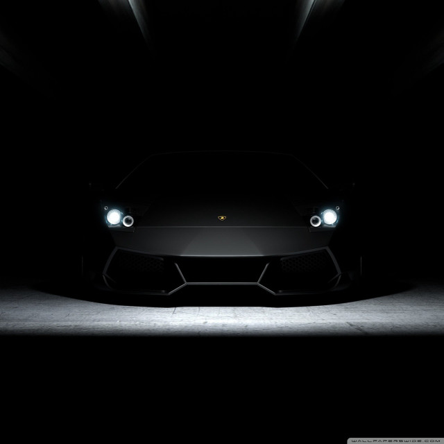 Black sports car dark room #9 free wallpaper for tablet - medium preview image