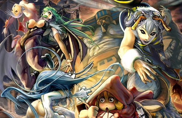 Anime characters moon demon city free wallpaper for desktop - medium preview image