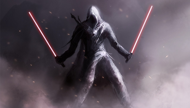 Man dark space lightsabers sword free wallpaper for desktop - medium preview image